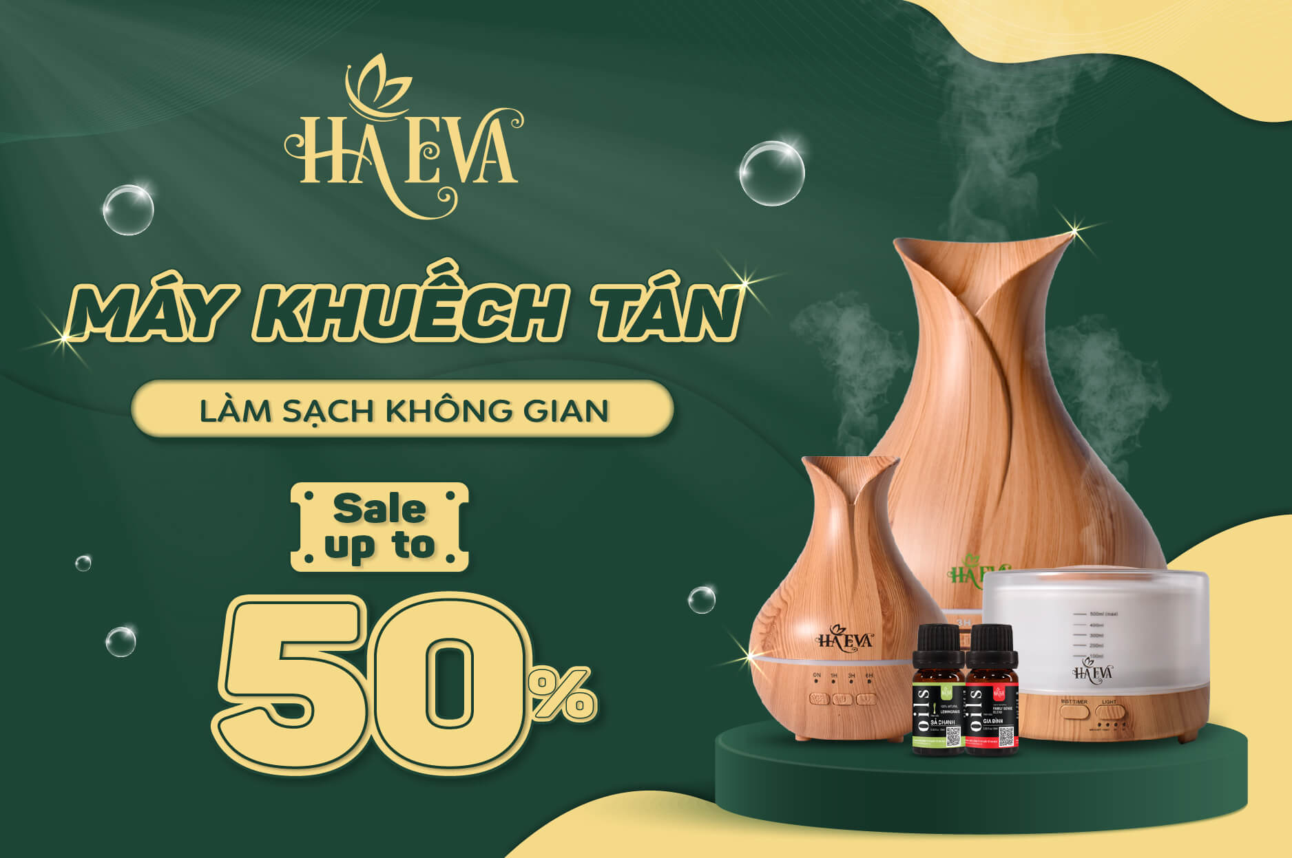 SIÊU SALE 50% MÁY KHUẾCH TÁN TINH DẦU