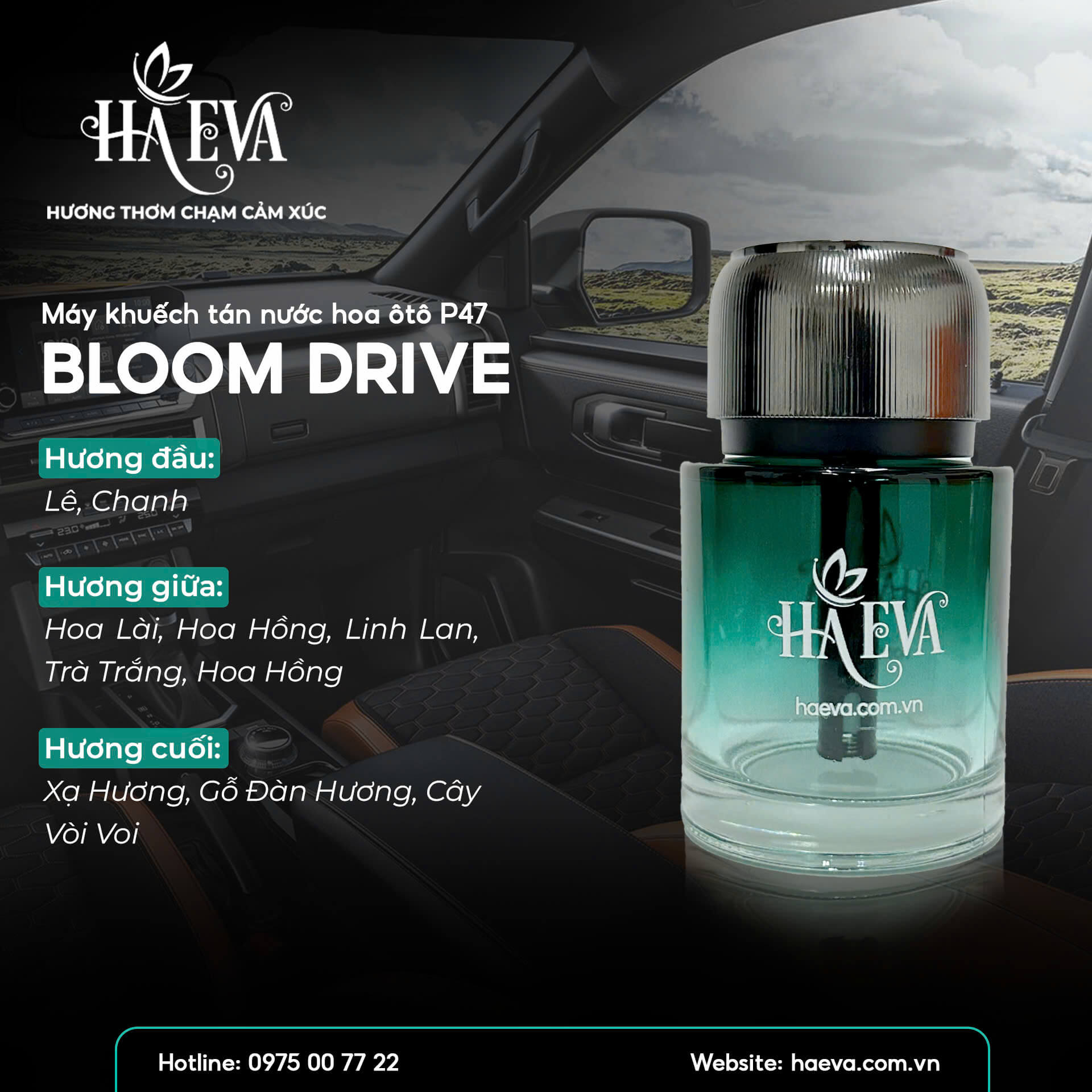 MÁY KHUẾCH TÁN Ô TÔ P47 - BLOOM DRIVE